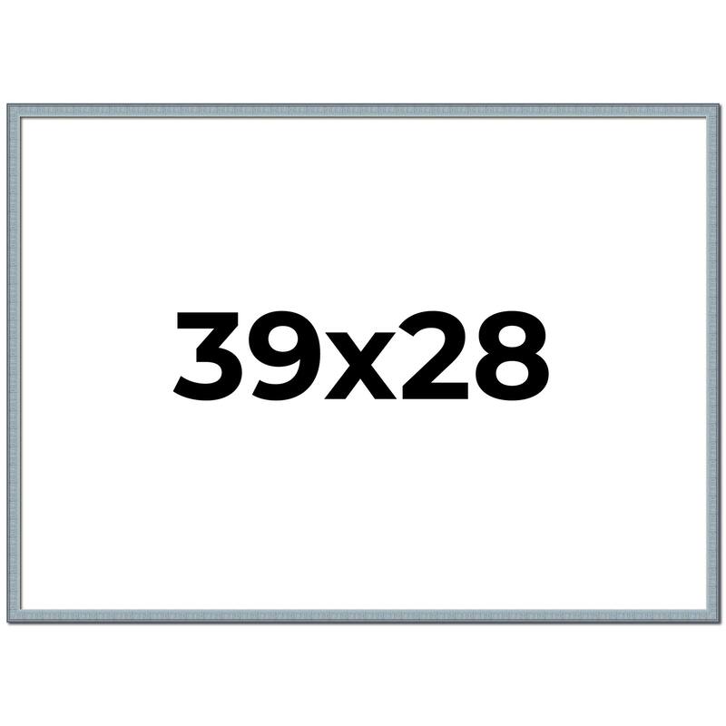 39x28 Frame Rustic Sky Blue Solid Wood Picture Frame | 0.75 Inch