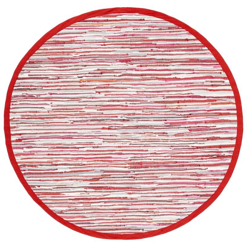 SAFAVIEH Handmade Rag Rug Nya Casual Stripe Cotton Rug