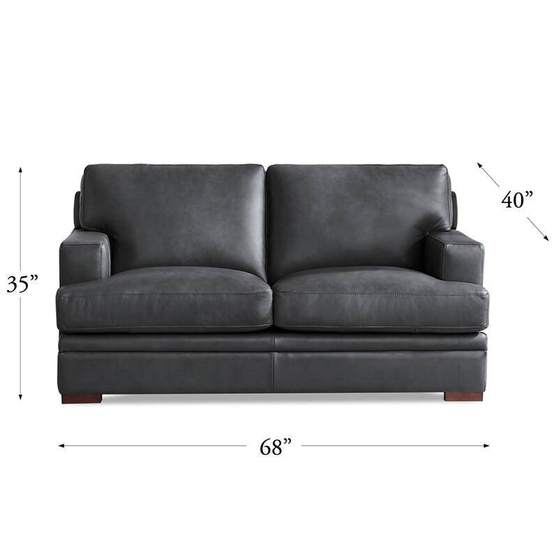 Hydeline Georgia Top Grain Leather Loveseat