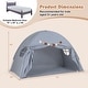preview thumbnail 6 of 28, Gymax Twin Full Size Bed Tent w/2 Windows Flags for Boys & Girls Aged