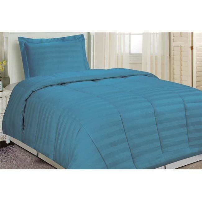 Levinsohn Microfiber Damask Stripe Comforter Set Dusty Blue Overstock 26077787 The striped top reverses into a solid color for a subtle contrast. overstock com