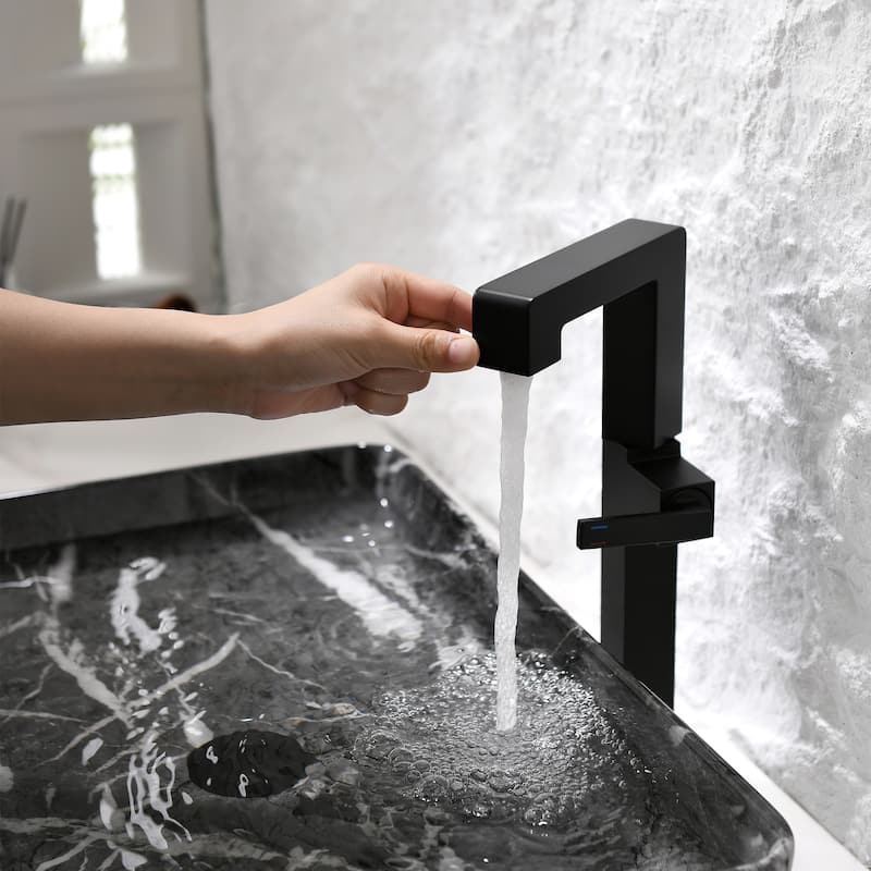 7.8"-11.8"H Solid Brass Single Handle Single Hole Bathroom Sink Faucet