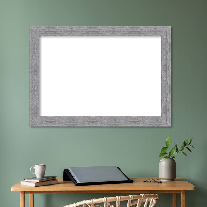 Amanti Art Bark Rustic Char Framed Dry Erase Magnetic Board
