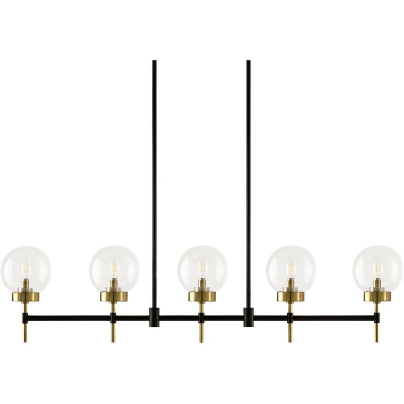 Livabliss Wakre Rustic Chandelier - 6"L x 50"W x 40"H - Gold/Clear