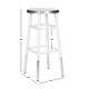 preview thumbnail 3 of 6, SAFAVIEH 30 -inch Kenzie Silver Dipped White / Silver Barstool - 13.5" x 13.5" x 30"