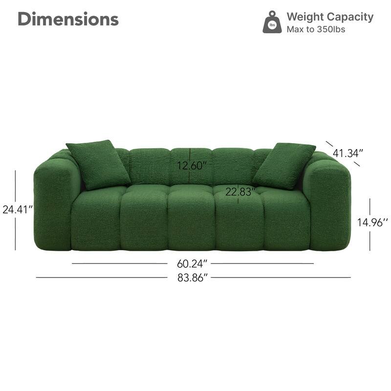 Spruce & Spring Compressed 3 Seat Boneless Sofa for Living Room