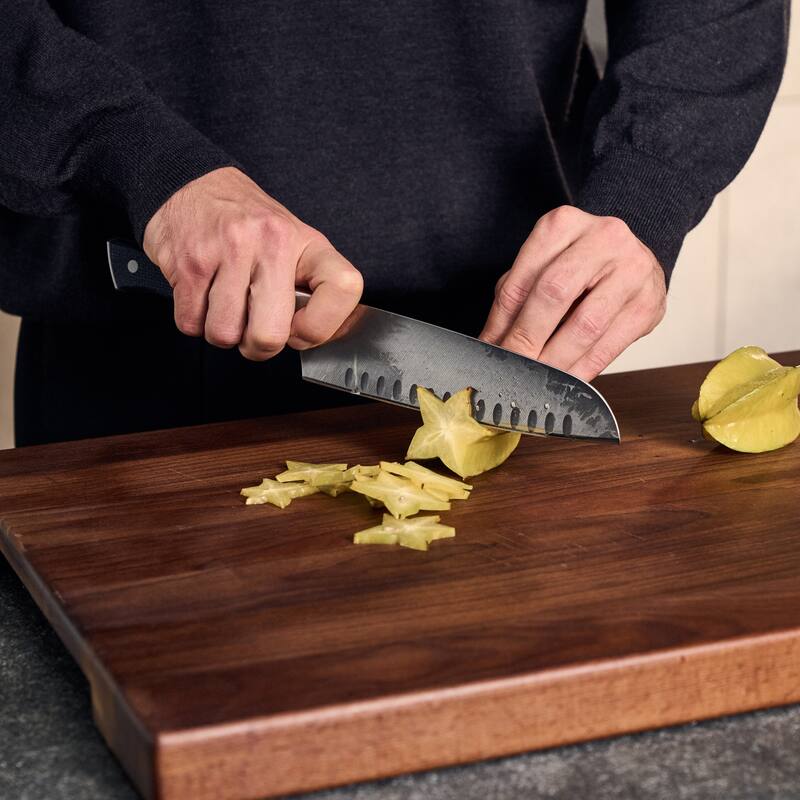 ZWILLING Spectrum 7-inch Hollow Edge Santoku - Black