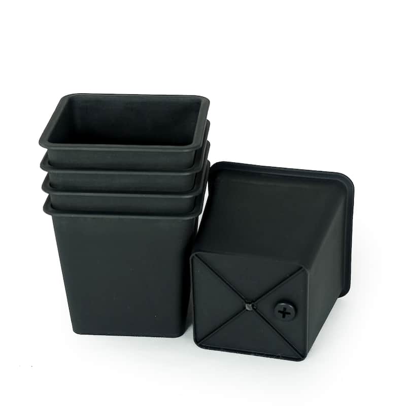 DTY Signature 5"Nursery Plant Pot - Garden Plastic Pots with Drainage (5-Pack)