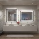 preview thumbnail 104 of 156, UL Certified Black Metal Framed LED Front Light and Backlit Anti-Fog Wall Bathroom/ Vanity Mirror