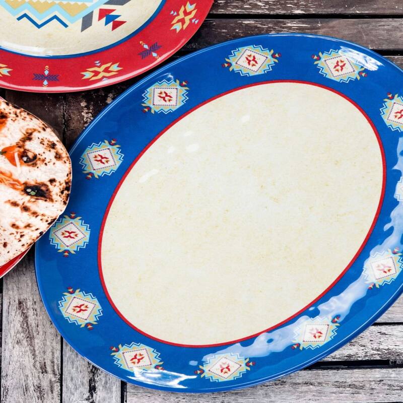 Paseo Road by HiEnd Accents Spirit Valley Melamine Serving Platter, 1PC