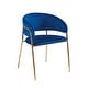 preview thumbnail 2 of 13, Porthos Home Cardi Dining Chairs Set of 2, Velvet Upholstery, Gold Legs