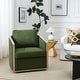 preview thumbnail 21 of 165, KINWELL 31"W Oak Frame Upholstered Swivel Barrel Armchair