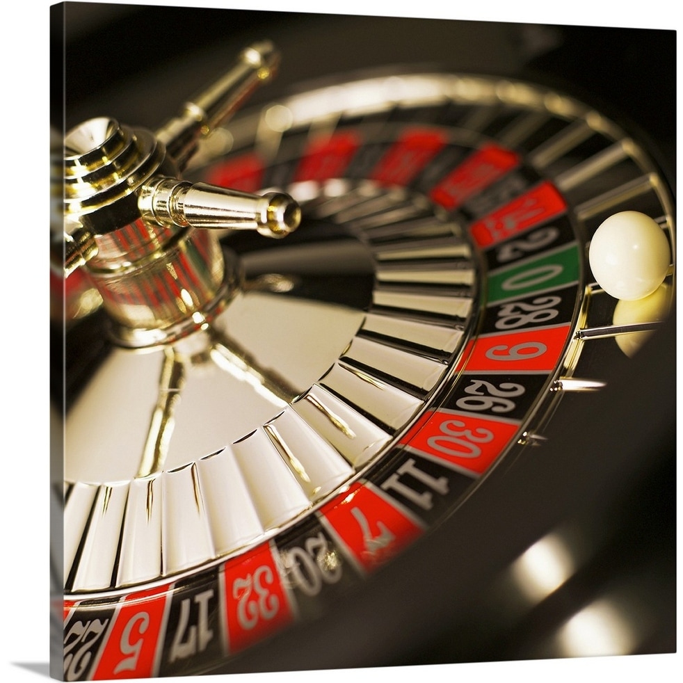 Shop Close Up Of Roulette Wheel Canvas Wall Art Overstock