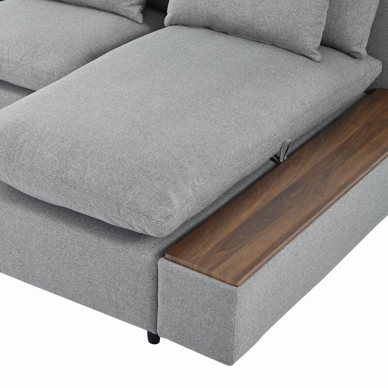 Modular Sectional Sofa with Removable Back Cushions