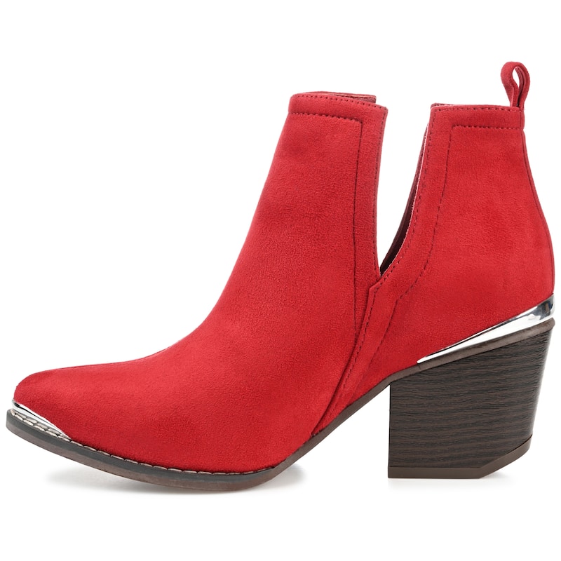 Journee Collection Women's Issla Pull On Stacked Heel Booties