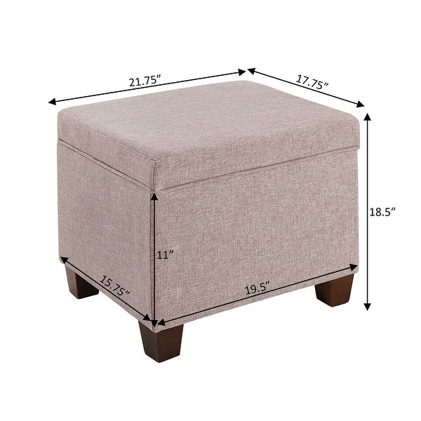 dimension image slide 4 of 8, Convenience Concepts Madison Storage Ottoman