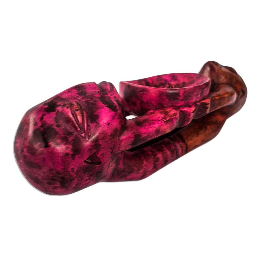 Handmade Ashanti Friendship Wood sculpture (Ghana) - 32 x 12 x 10