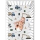 preview thumbnail 4 of 4, Construction Truck Collection Boy Fitted Crib Sheet - Grey Yellow Black Blue and Green Transportation