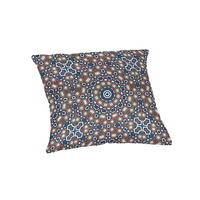Casual Cushion Medallion 1 Piece Indoor/Outdoor Square Throw Pillow, 18"W x 18"L