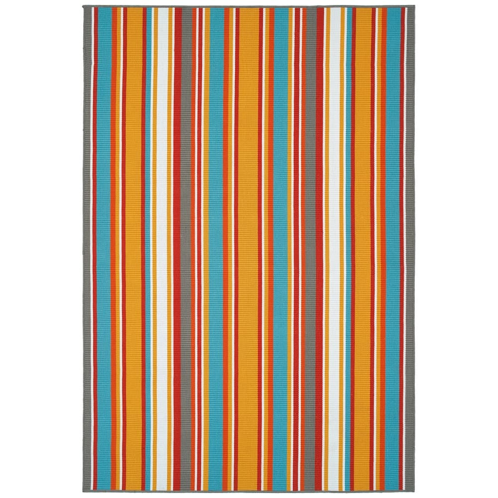 Voavah Orange Hand-Made Flatweave Indoor/Outdoor Area Rug