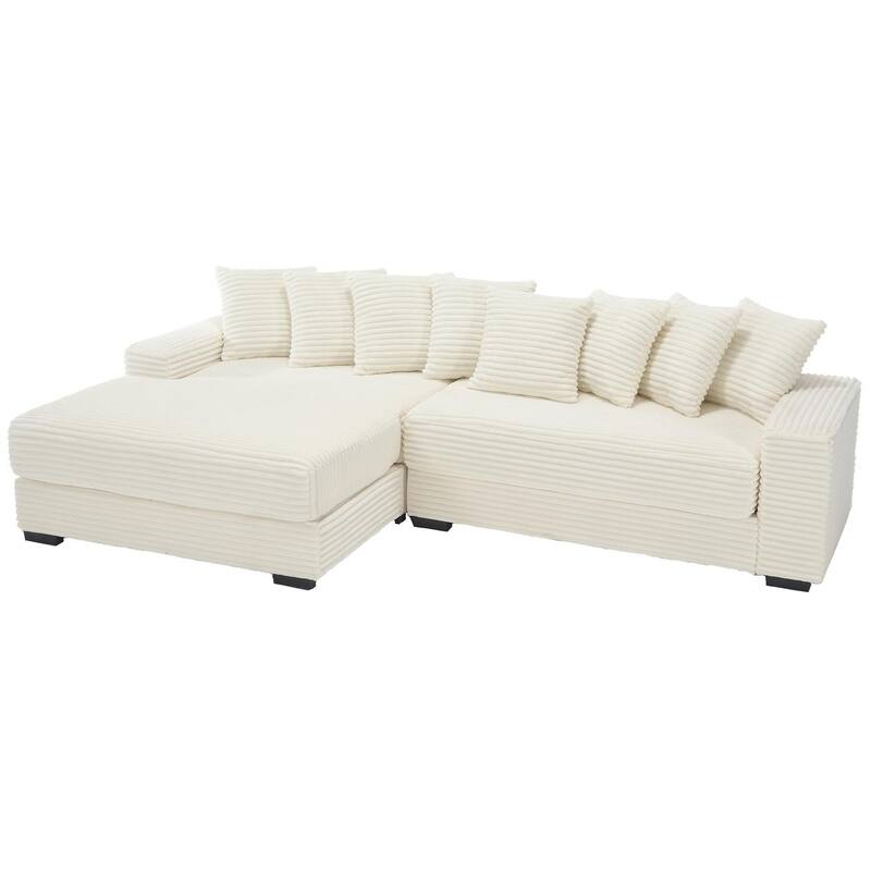 Sofa 111-in Casual Beige 2 -seater Left Reclining Sectional - 8' x 10'