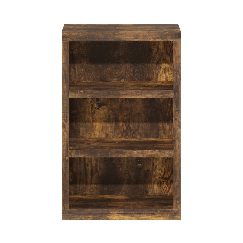 38.98 in. Tall Pine Wood 3-Shelf Bookcase