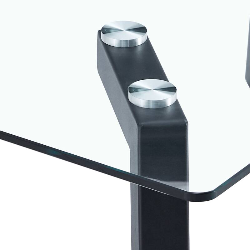 Glass Tabletop Dining Table with Metal Legs On Sale Bed Bath