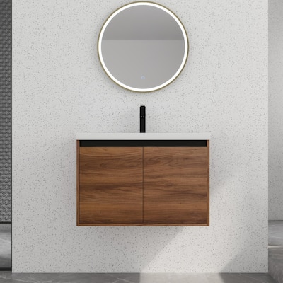 Bathroom Vanity With Sink In 16/20/24/30/36 Inch, Floating Bathroom Vanity With Soft Close Door