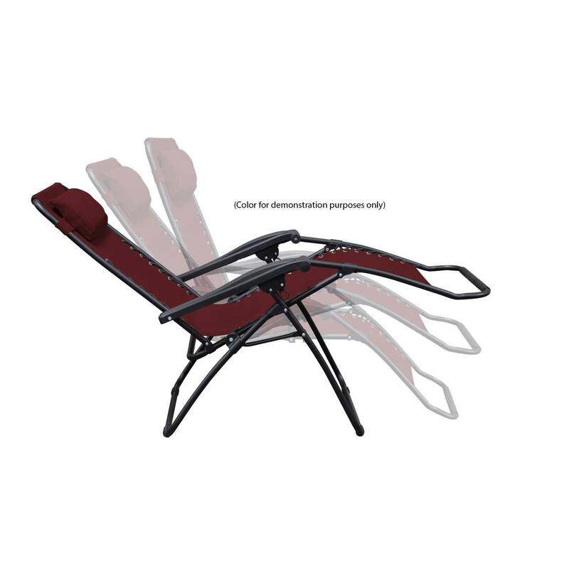 Caravan Canopy Infinity Zero Gravity Steel Frame Patio Deck Chair, Grey (Pair) - 22