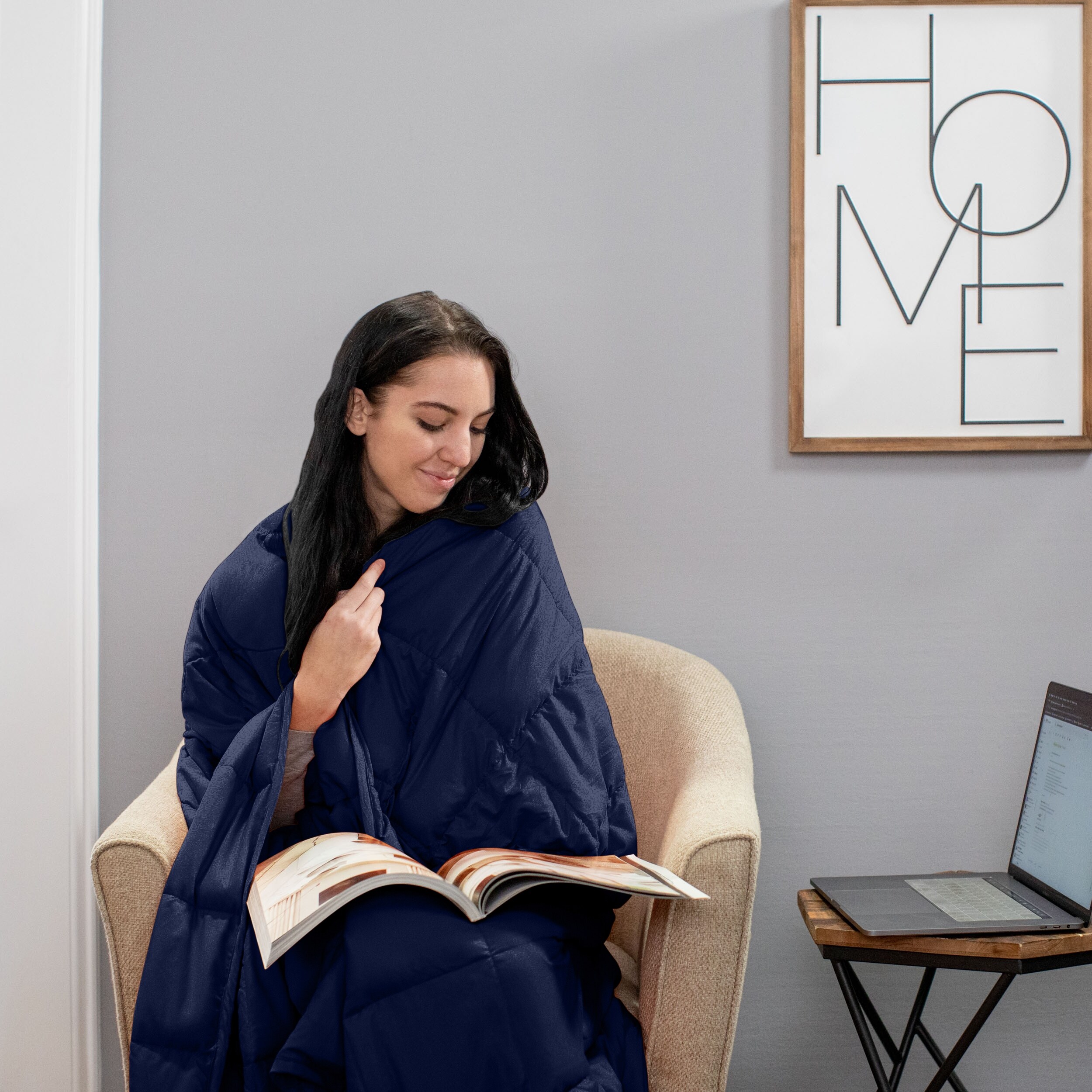 Superior Quilted Microfiber Weighted Throw Blanket 48 X 72 15 Ibs Black