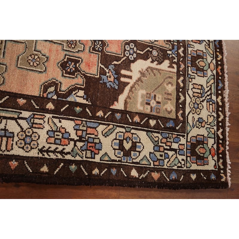 Hamedan Persian Accent Rug Hand-Knotted Wool Carpet - 4'0" x 6'5"
