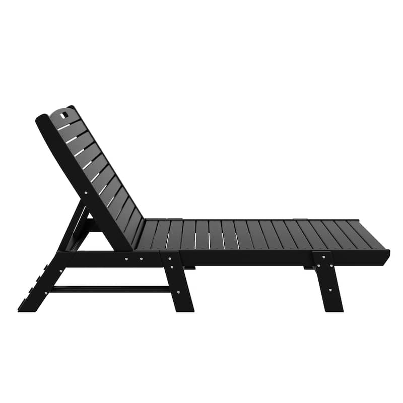 Laguna Hdpe All Weather Outdoor Patio Pool Reclining Armless Chaise Lounge