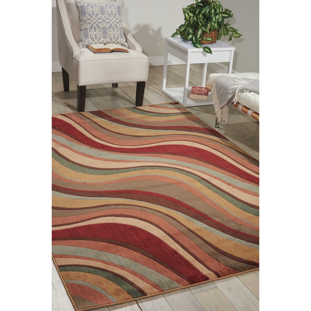 Nourison Somerset Modern Transitional Wave Area Rug