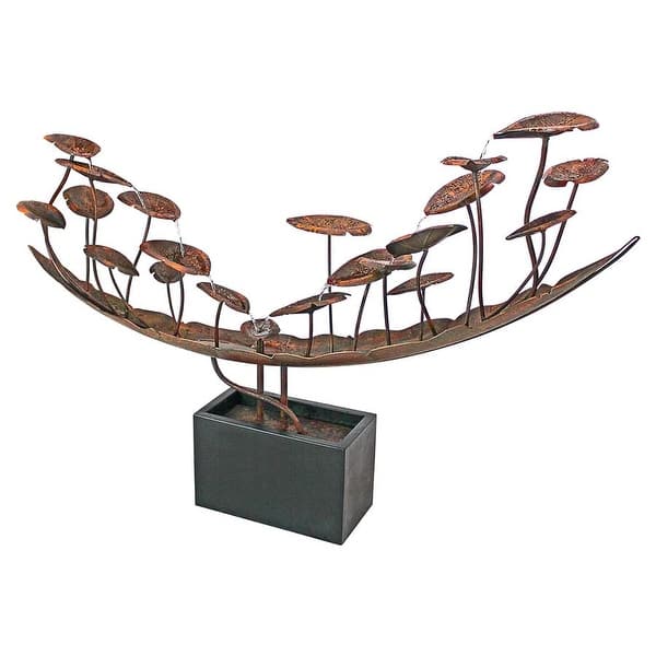 slide 2 of 8, Design Toscano Grande Asian Botanical Cascading Metal Fountain