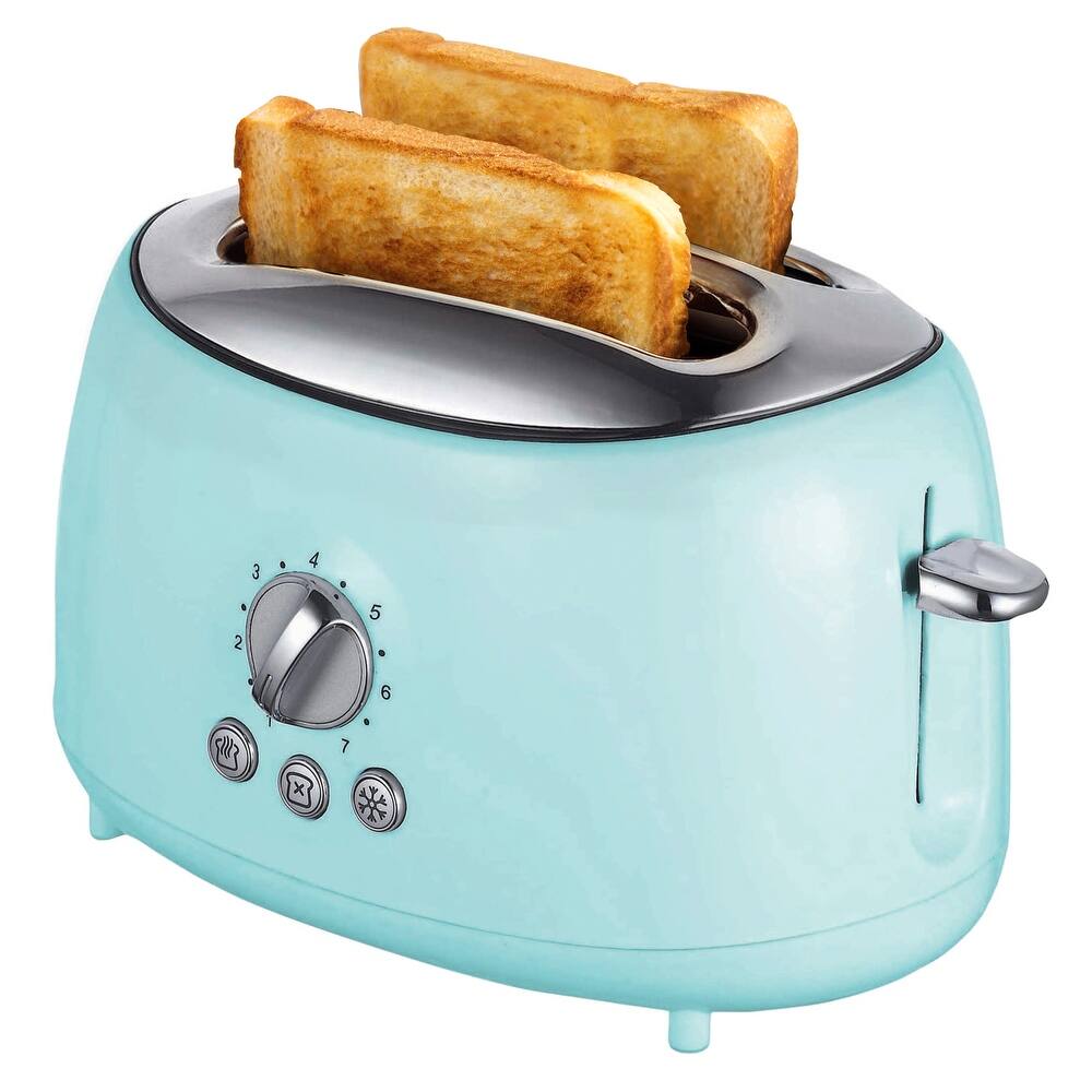 Brentwood Cool Touch Blue 2-Slice Extra Wide Slot Retro Toaster Ideal for Offices or Kitchen Use