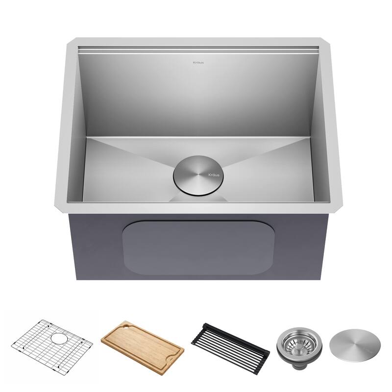 KRAUS Kore Workstation Undermount Stainless Steel Kitchen Sink