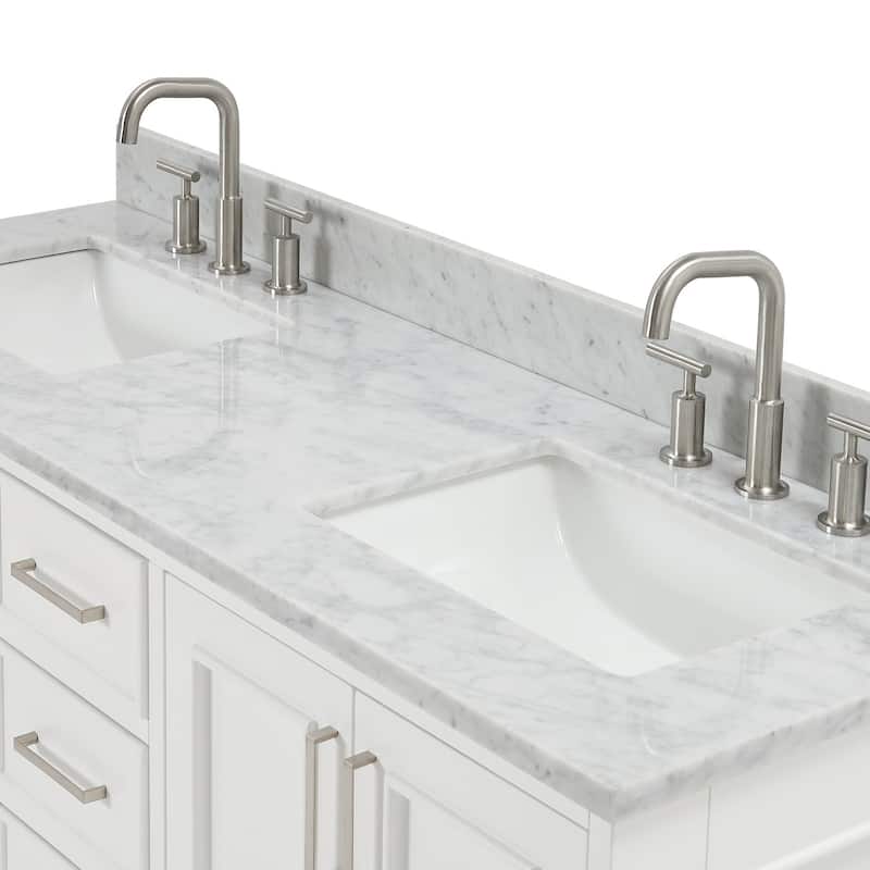 Ariel M061DCW2RVO Stafford 61" Free Standing Double Basin Vanity Set