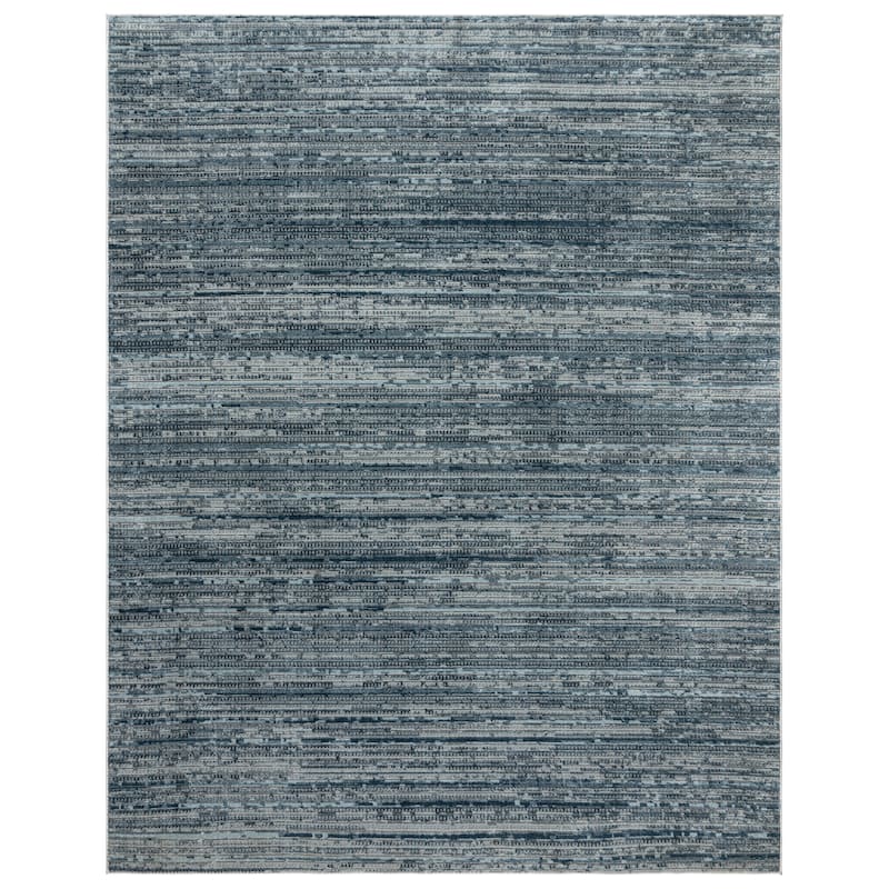 Gertmenian Missha Polyester Modern Tonal Ombre Solid High-Low Indoor Area Rug - 7' 10" x 10' - Dario Blue - Rectangle