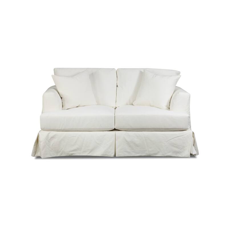 Zack Slipcover Loveseat - Off-White