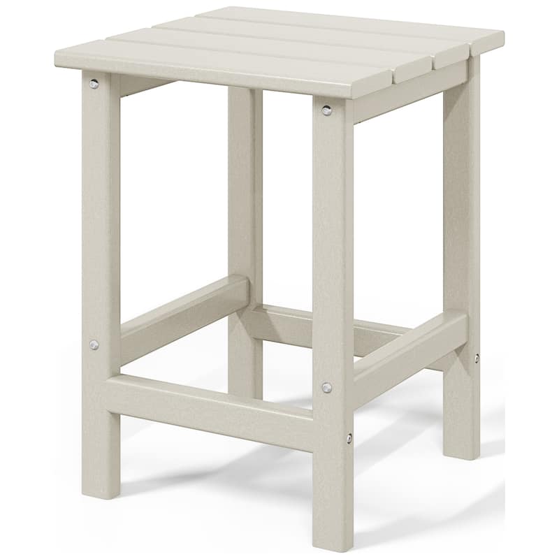 Aderson Outdoor Poly Adirondack Chair with Side Table and Ottoman