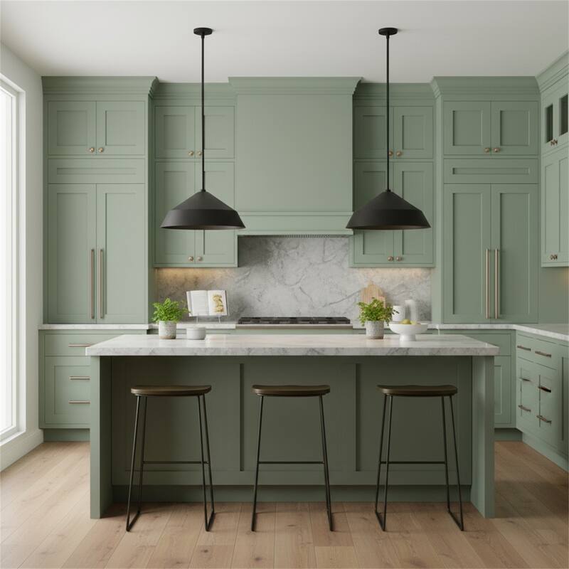 14" Diameter Integrated LED Black Pendant