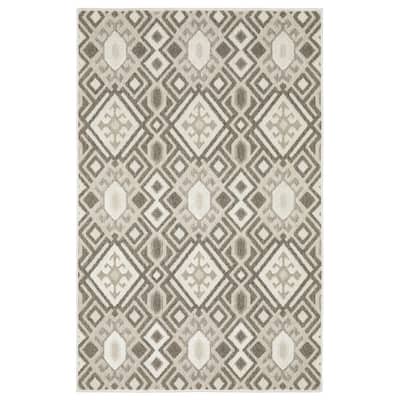 Style Haven Thassos Tribal Diamonds Brown/ Beige Mixed Pile Area Rug