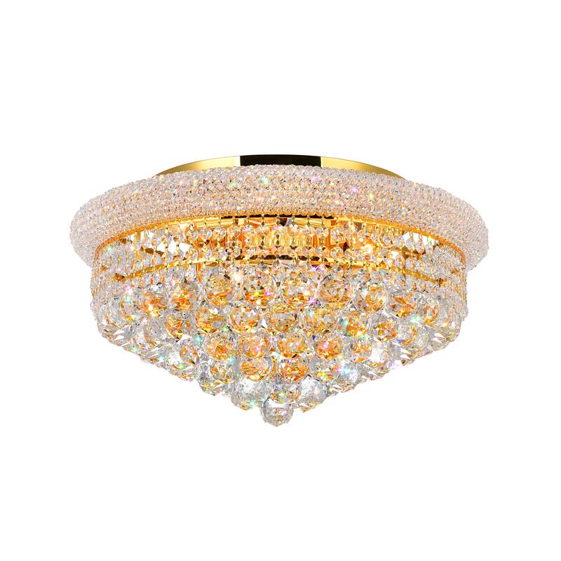 Empire 8 Light Flush Mount With Gold Finish - Gold