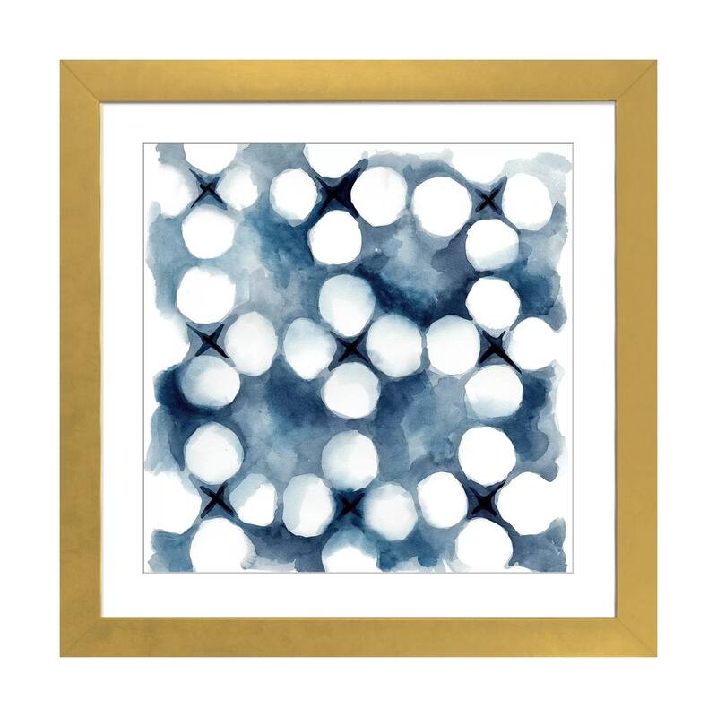 iCanvas "Indigo Study VI" by Chariklia Zarris - Gold - 24x24x1