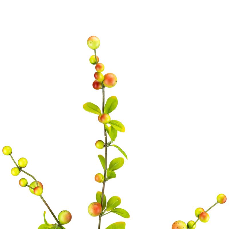 Berry Branch Artificial Sprays - 34" - Green and Brown - Set of 6