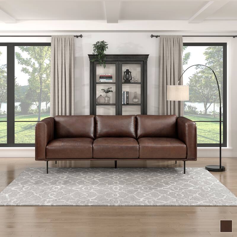 Nottawa Leather Living Room Sofa