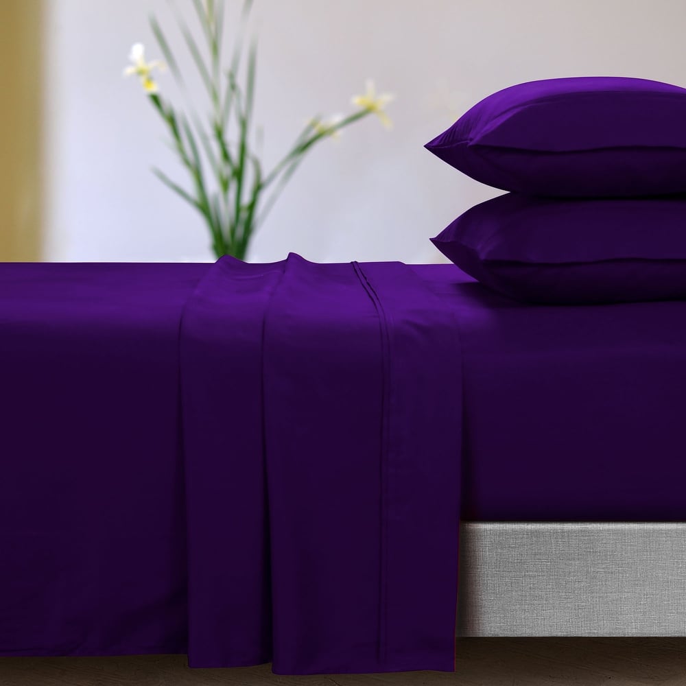Super Soft Extra Deep Pocket Bed Sheet Set with Oversize Flat