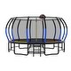 preview thumbnail 2 of 11, 16 ft. Blue Round Outdoor Trampoline with Enclosure Net