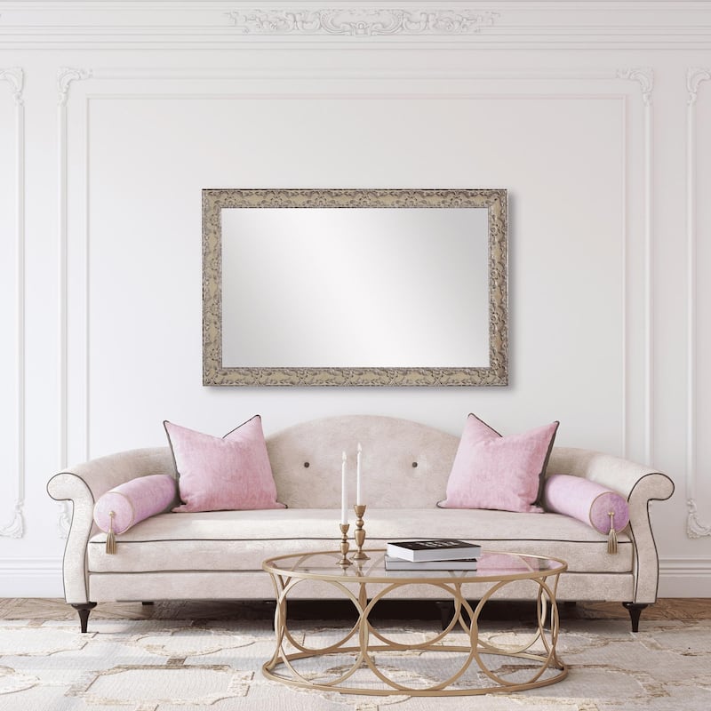 Frame My Mirror Antique Satin Nickel Wall Mirror, Maricopa Design