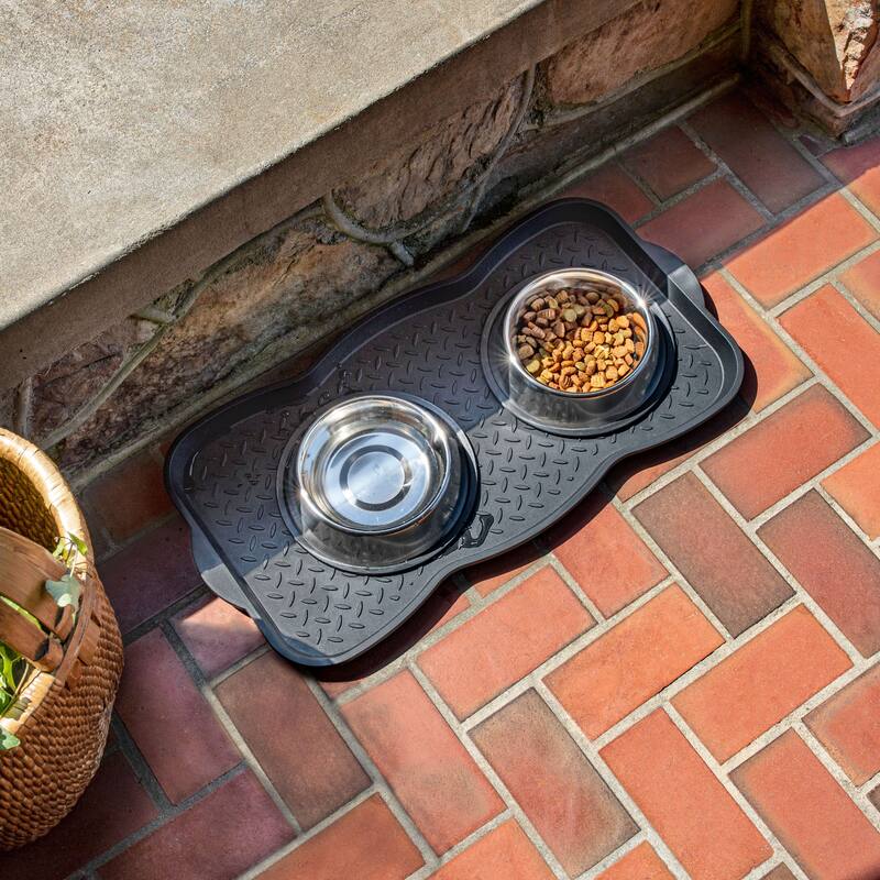 Mohawk Home Black Boot Tray Multi Purpose Utility Mat